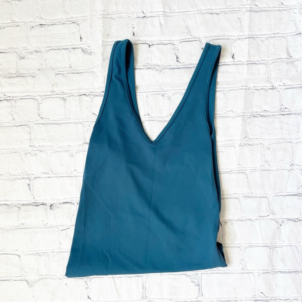 Abercrombie & Fitch Teal Soft Collection Vneck & Back Bodysuit